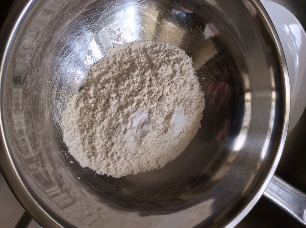 Preheat your oven to 325\u00b0 Mix the flour, baking soda and salt in one bowl. Then set it aside.