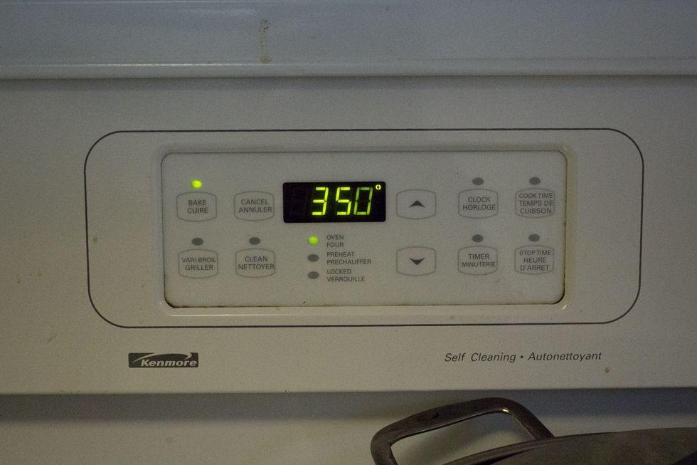 Preheat your oven to 350 degrees F (or 180 degrees C).