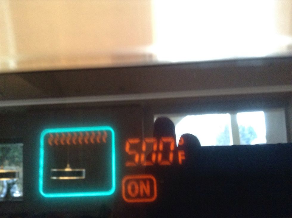 Preheat your oven to broiler. This heats the top rack up to a very high temperature.