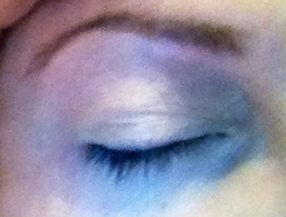 Prep the eye with primer or in my case I just use a cheap foundation