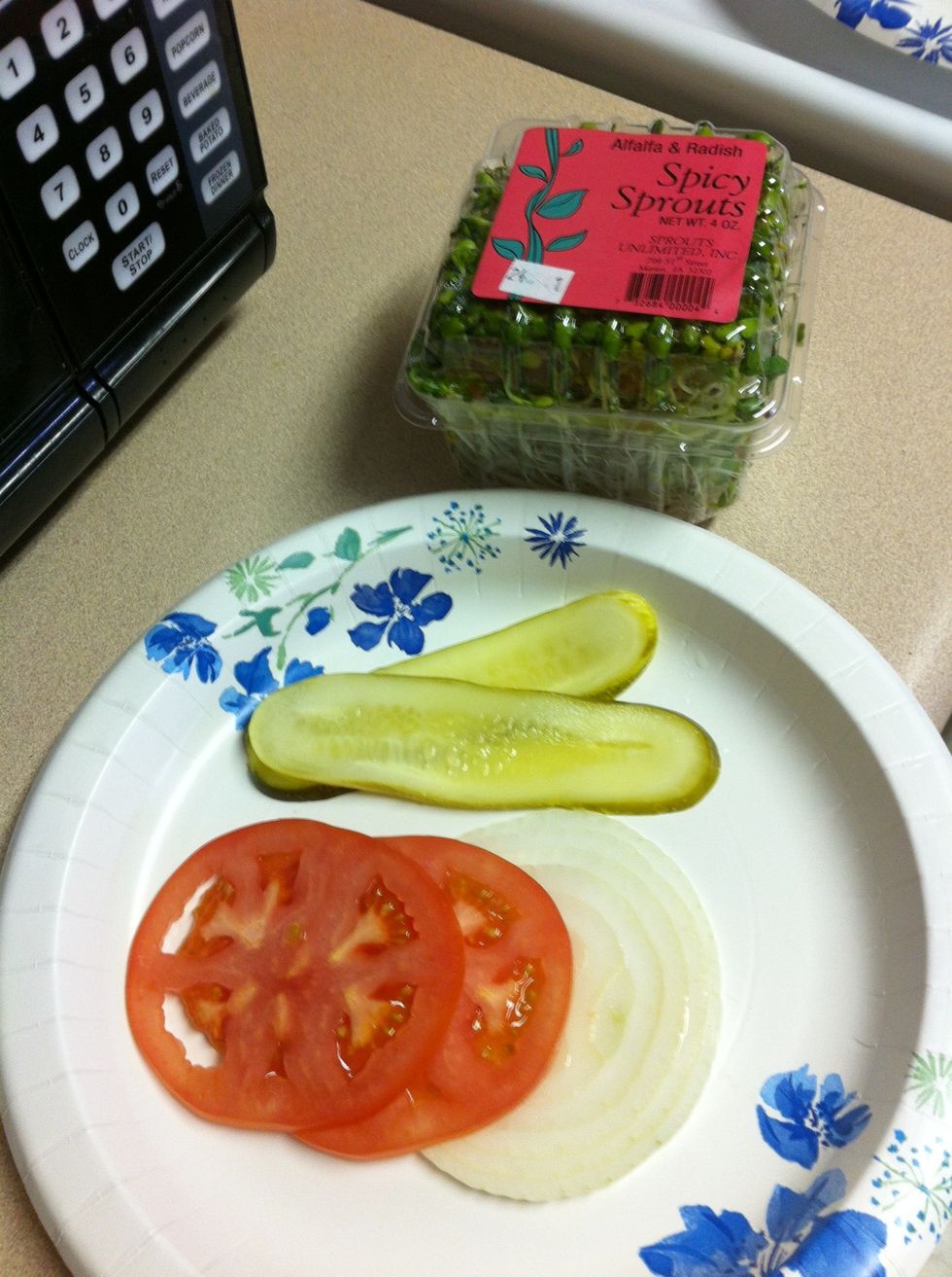 Prep the veggies of your choice.