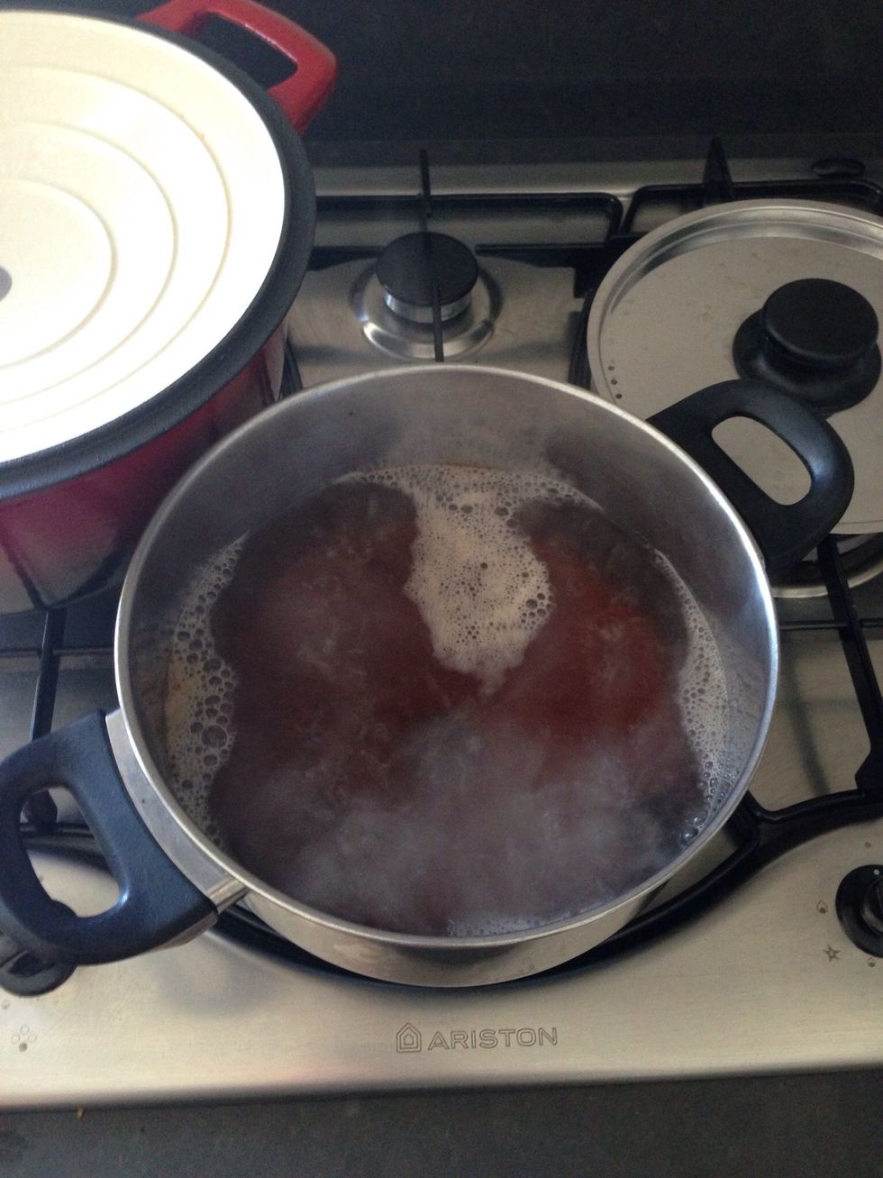 Prep your beef stock. I used 2 beef stock cubes.
