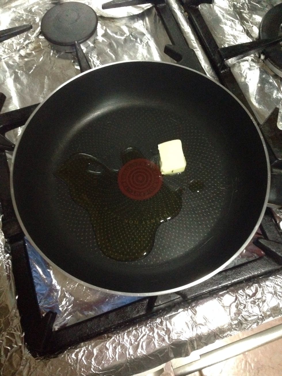 Prep your frying pan with butter/olive oil