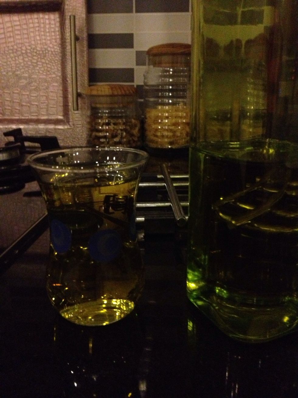 Prepare 1/2 cup of olive oil