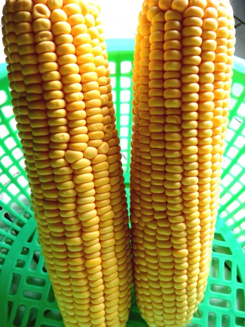 Prepare 2 sweet corn cobs. Jump to step 3 if you're using canned corn kernels.