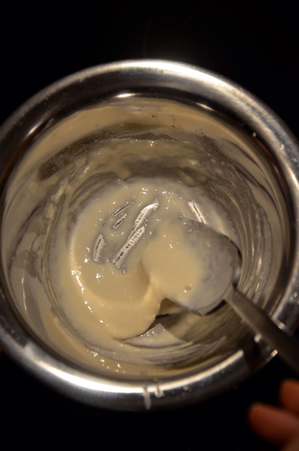 Prepare 2 tbs of flour with equal amount of water. Add it to the gravy to thicken it. You can also use commercial products for this.