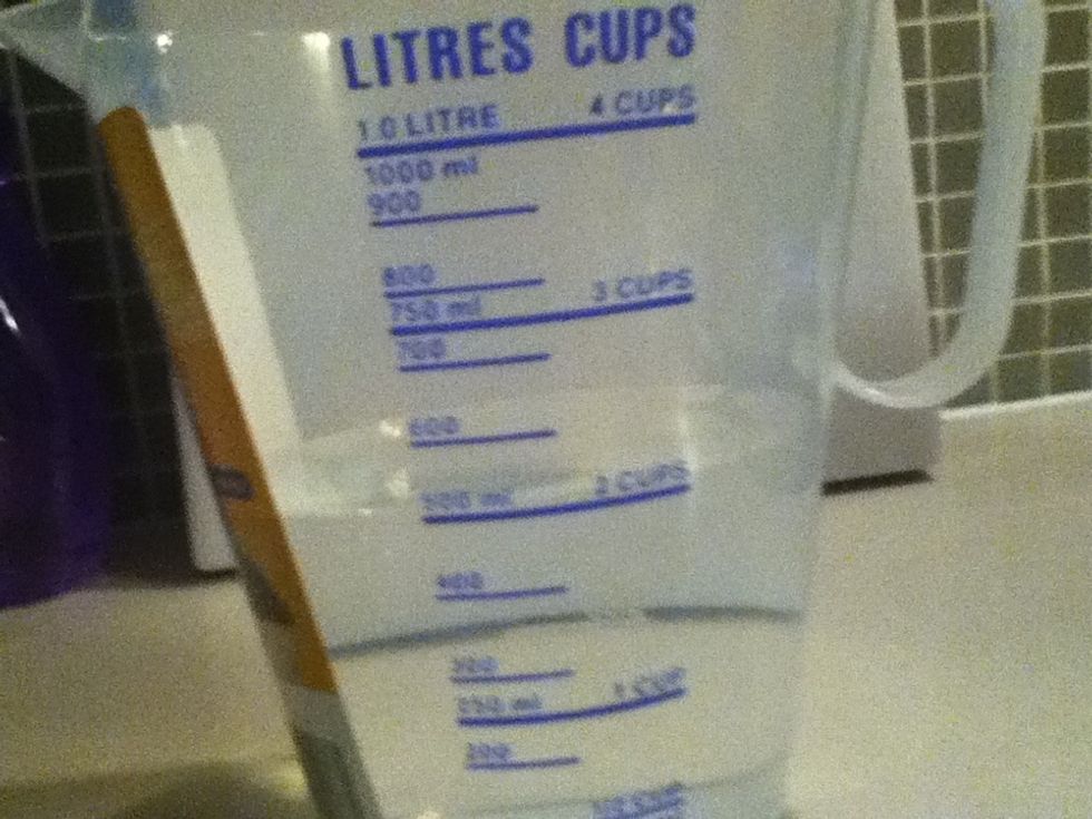 Prepare 500ml of water to add to the saucepan