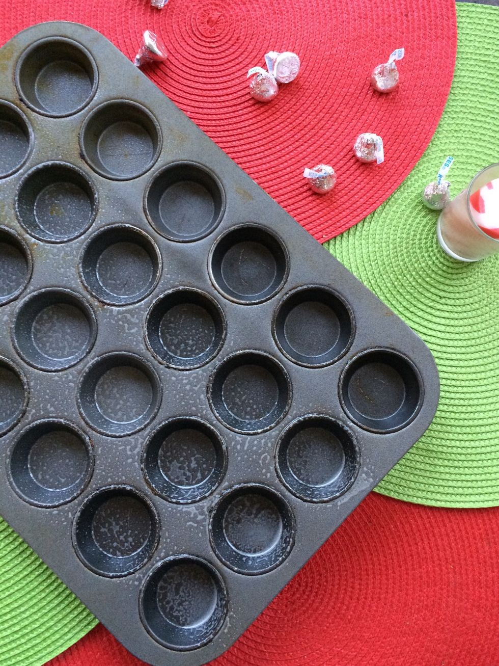Prepare a 8x8 dish or a small casserole dish. You can also use a mini muffin pan for cute bite-size cookies.