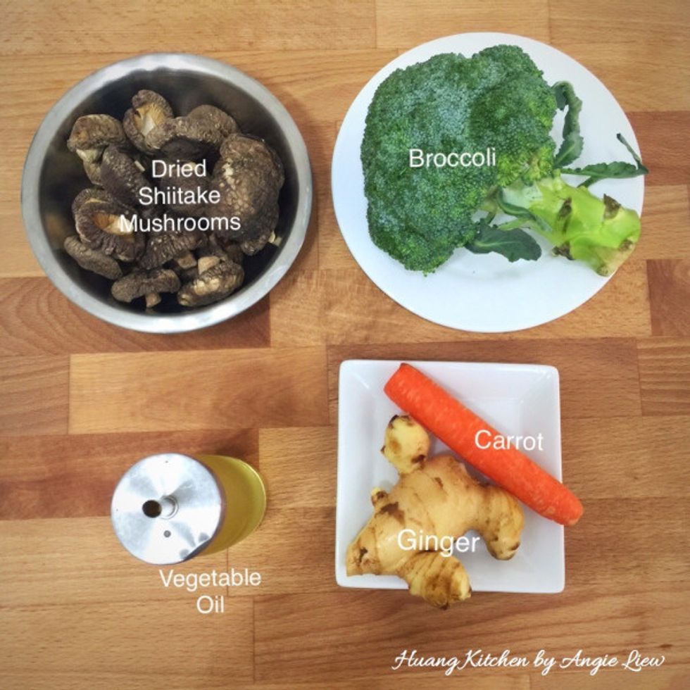 Prepare all ingredients needed to cook this dish.
