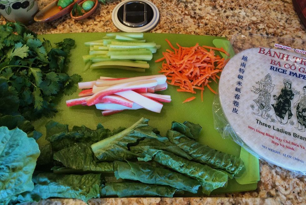 Prepare and arrange ingredients before you begin