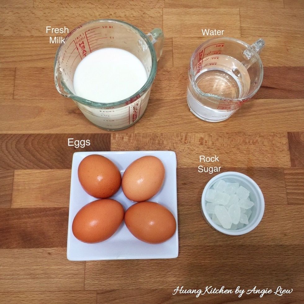 Prepare and measure all of the ingredients.