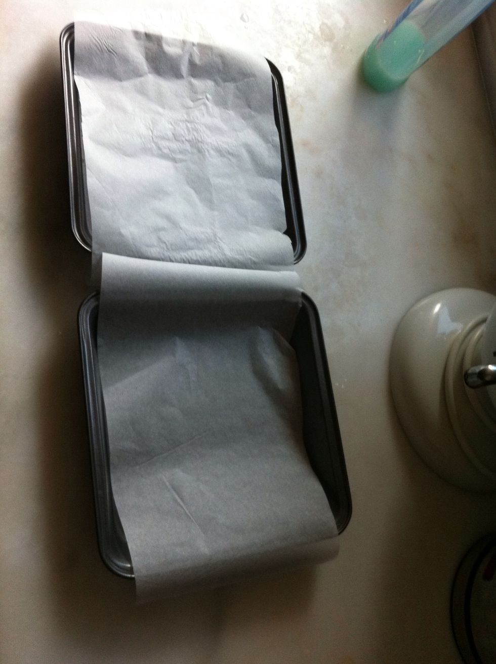 Prepare baking tin with parchment paper...