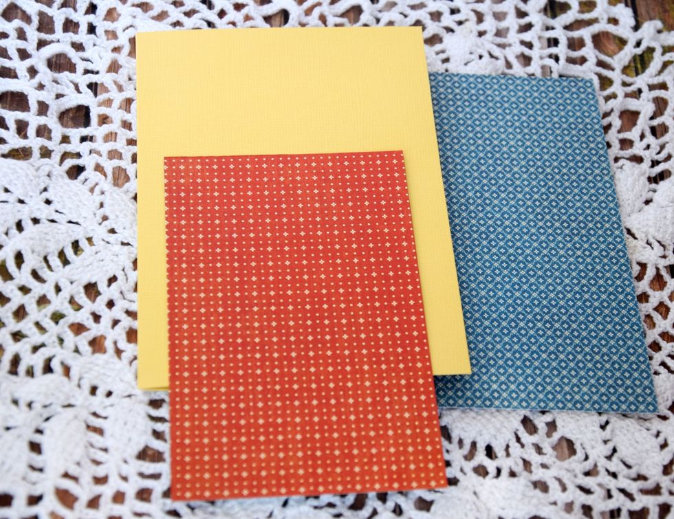 Prepare cardstock for base and prepare the details for our card