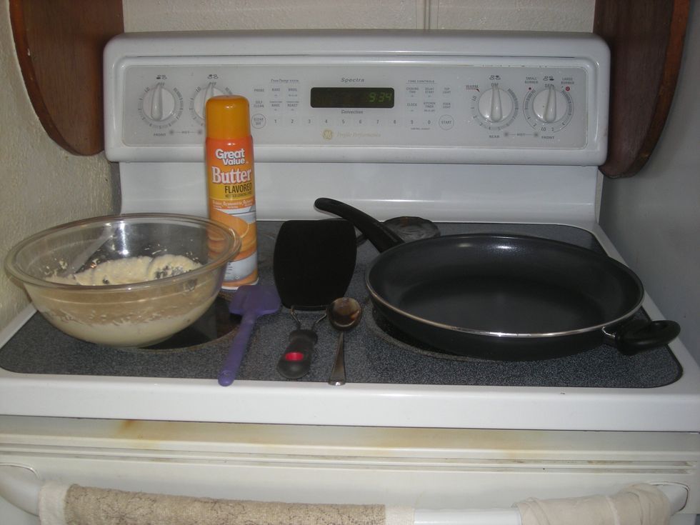 Prepare cooking materials