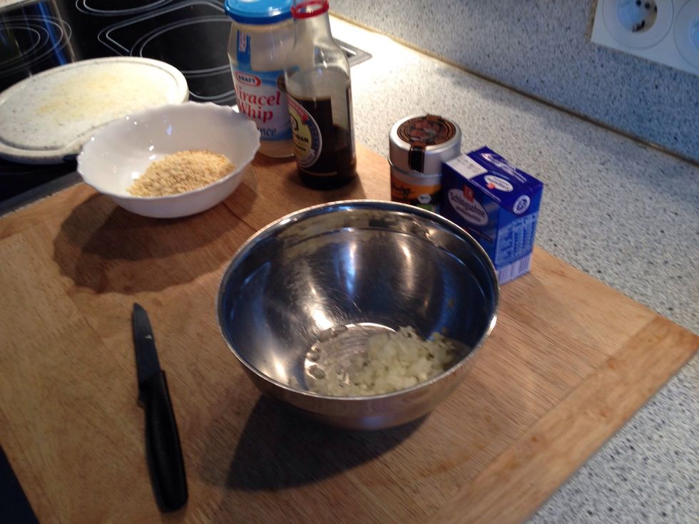 Prepare everything in a big enough bowl