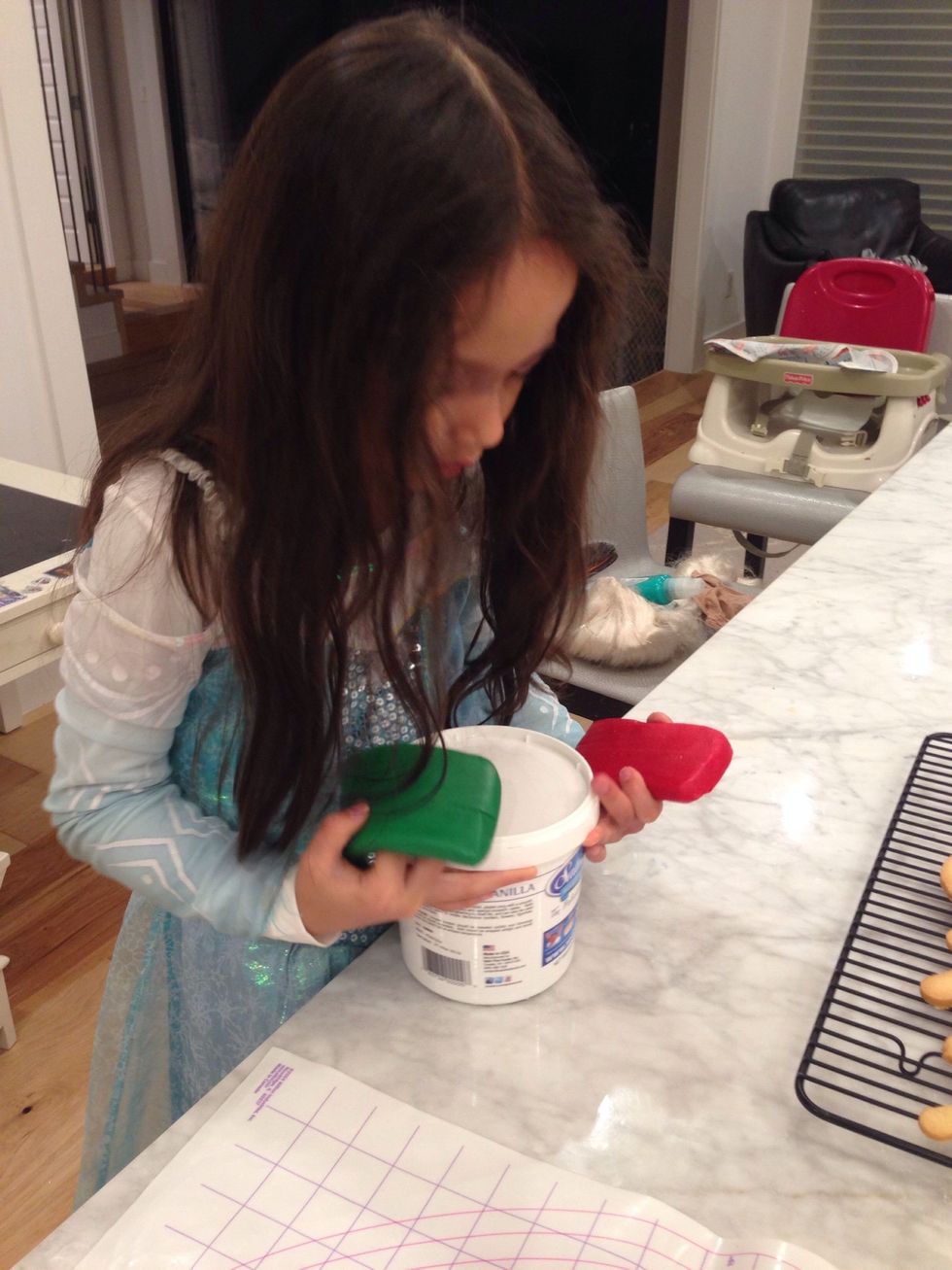 Prepare fondant of your color choices