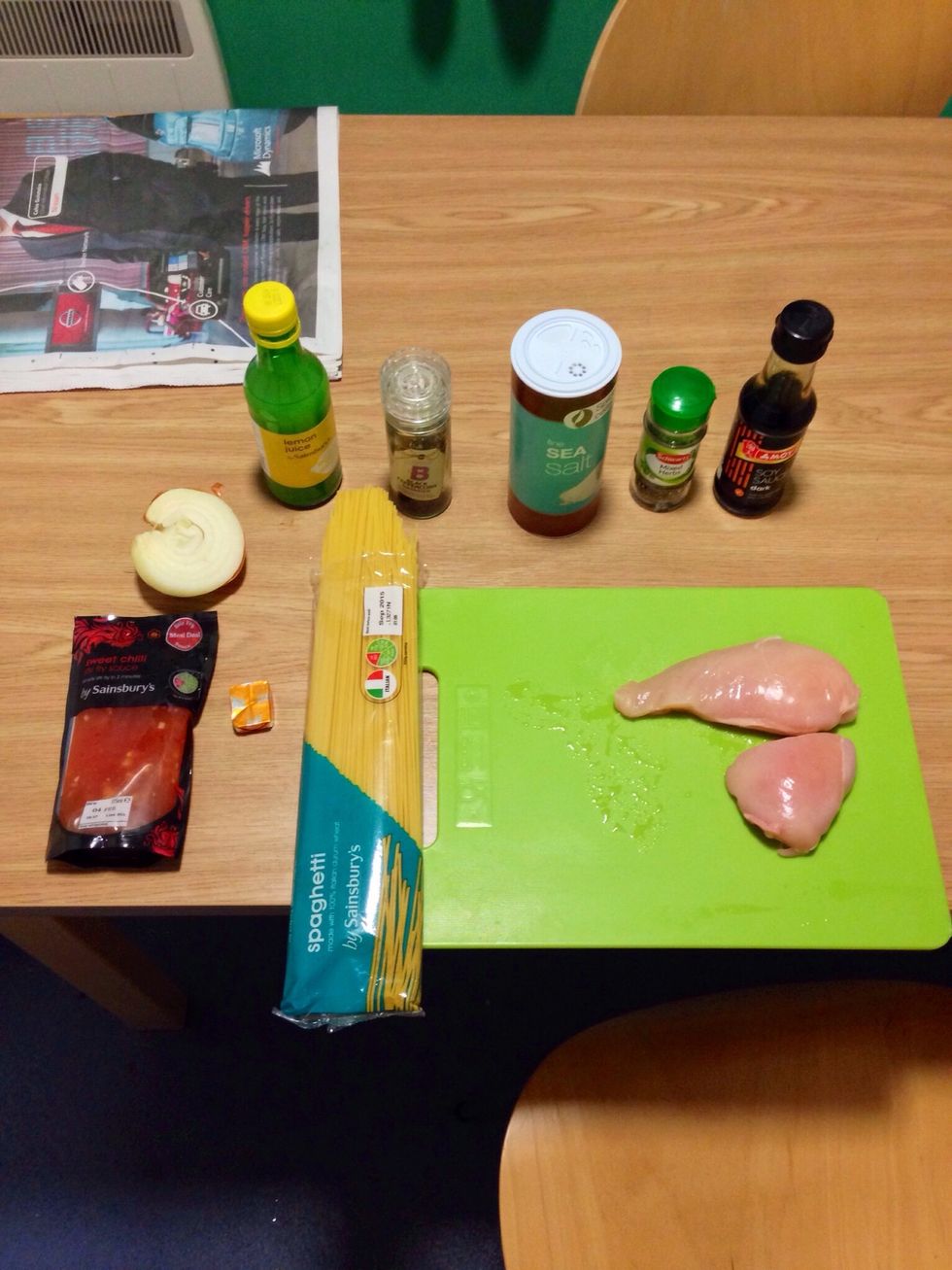 Prepare ingredients you like to eat