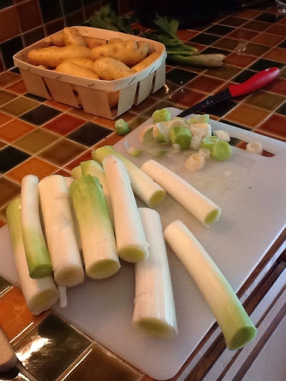 Prepare leeks
