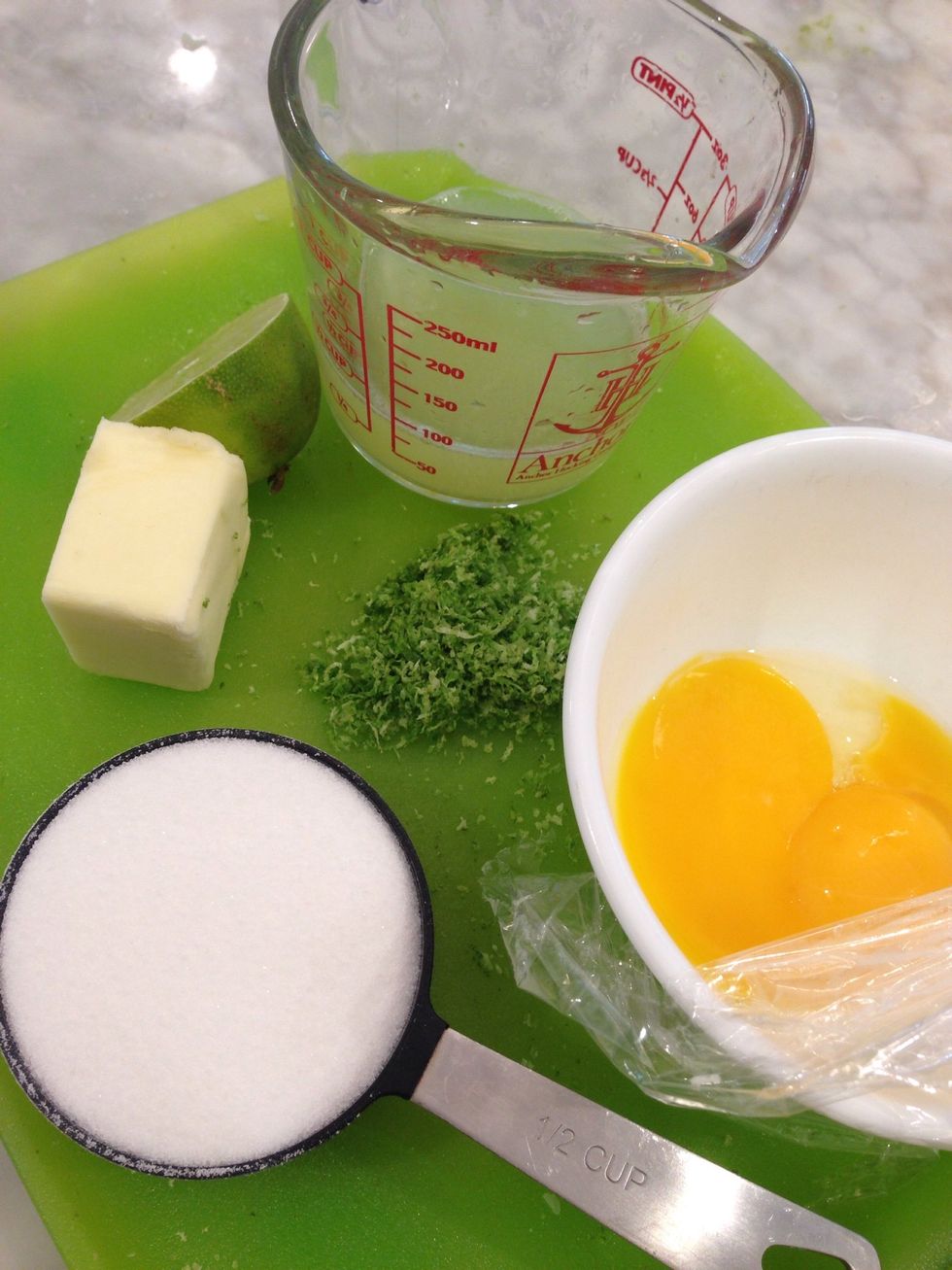 Prepare lime curd