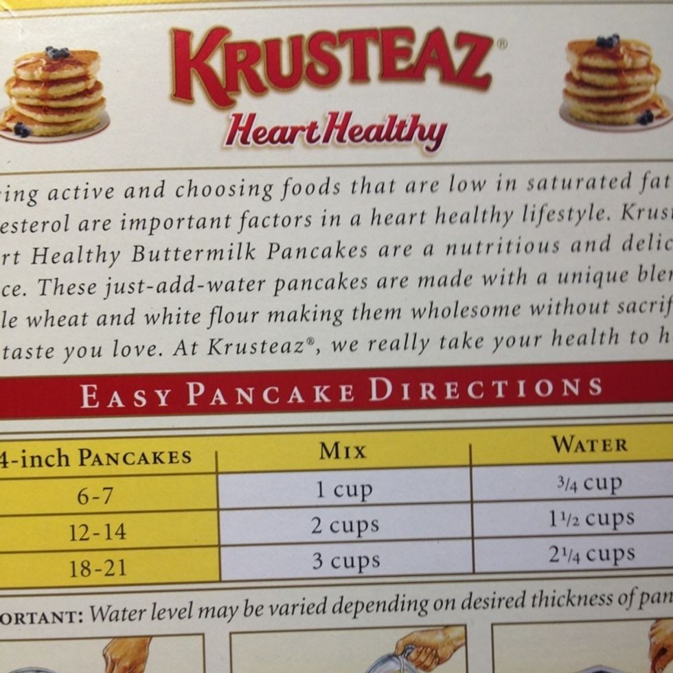 Prepare mixture for 6 to 7 pancakes