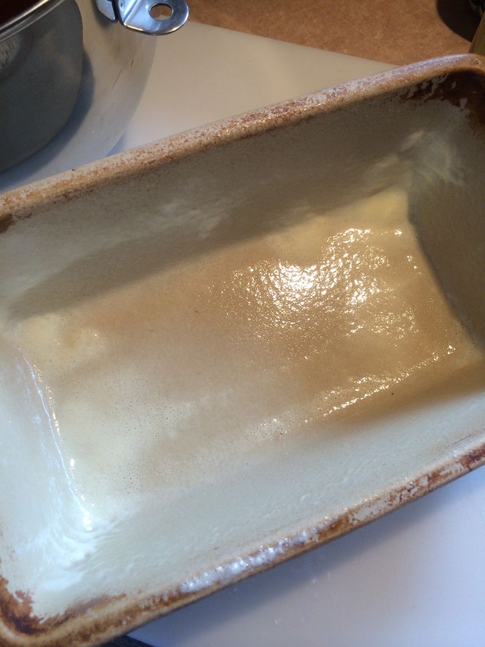 Prepare pan with baking release spray.