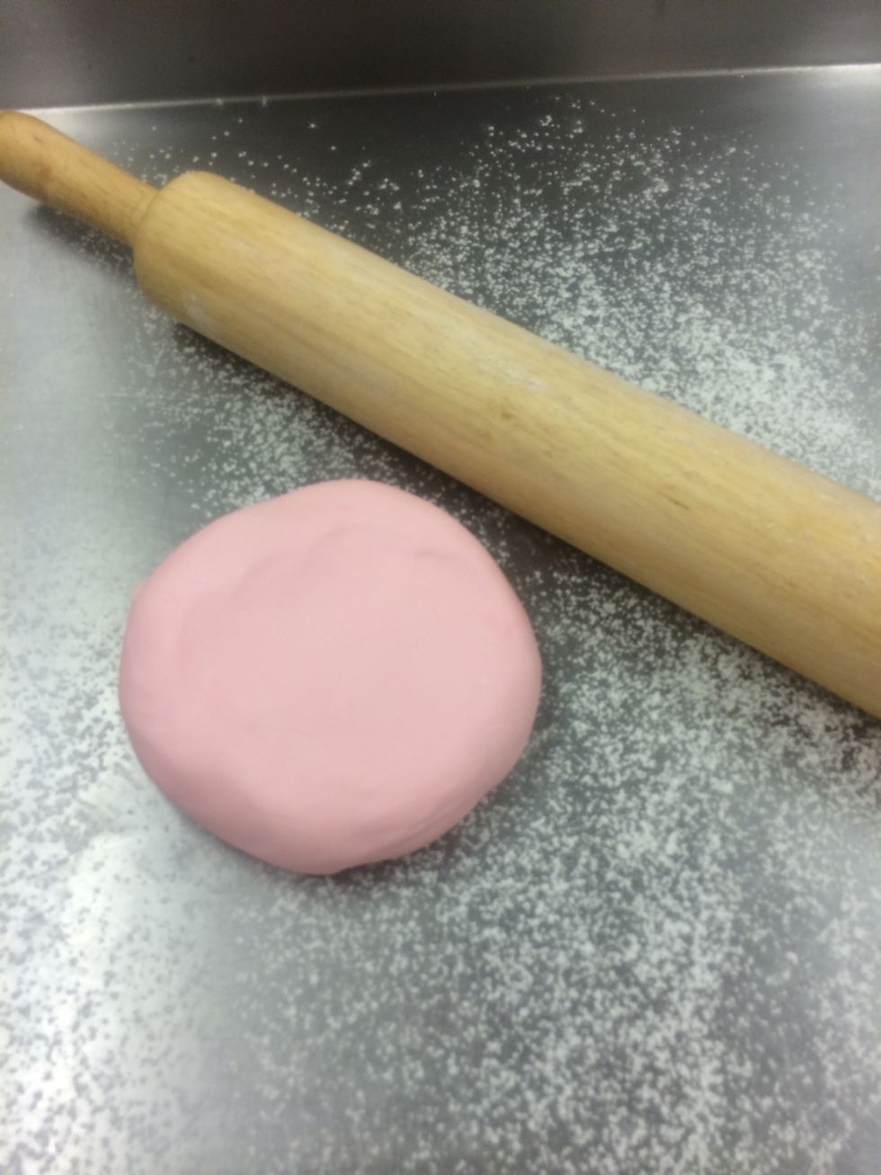 Prepare the area for rolling. Make sure the surface is very clean! If not, the fondant will pick up anything left behind on the work surface.
