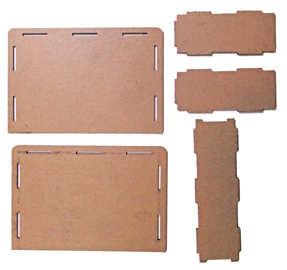 Prepare the box pieces of the GSL Hidden Drawer Book Box.