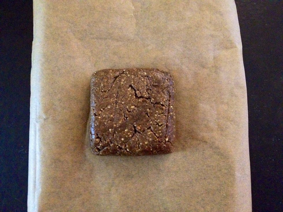 Prepare the dough by forming it into a square shape. This made rolling easier for me. Also, things won't get sticky and messy if you ensure the dough stays in-between the baking paper.