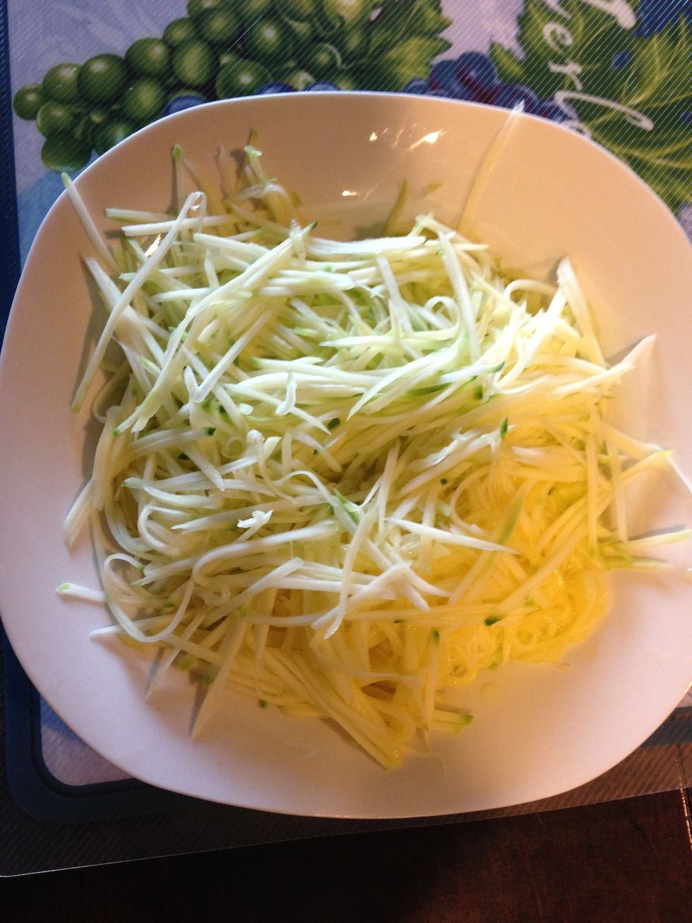 Prepare the mango into slices