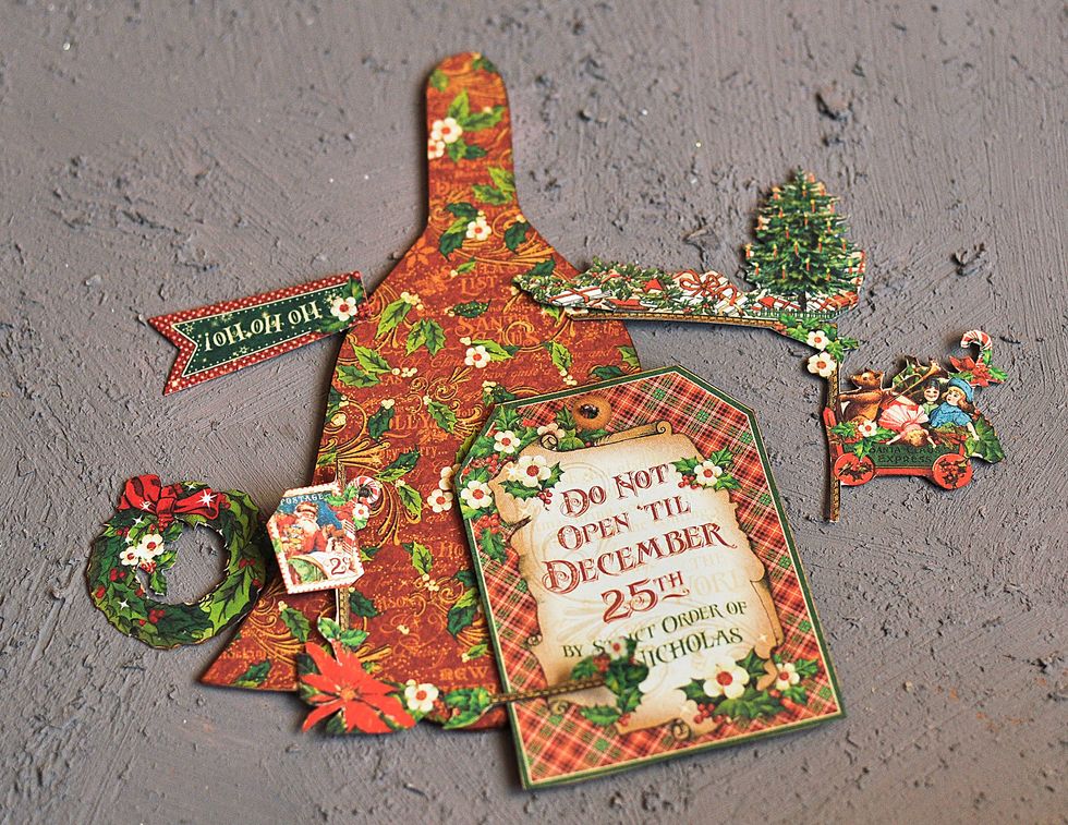 Prepare the pictures,which are cut out of paper sized 12x12