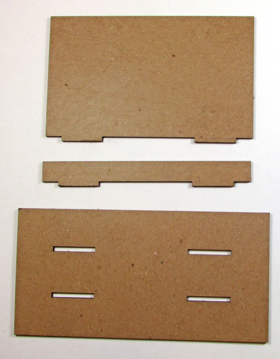 Prepare the pieces of the GSL Phone/Tablet Holder.