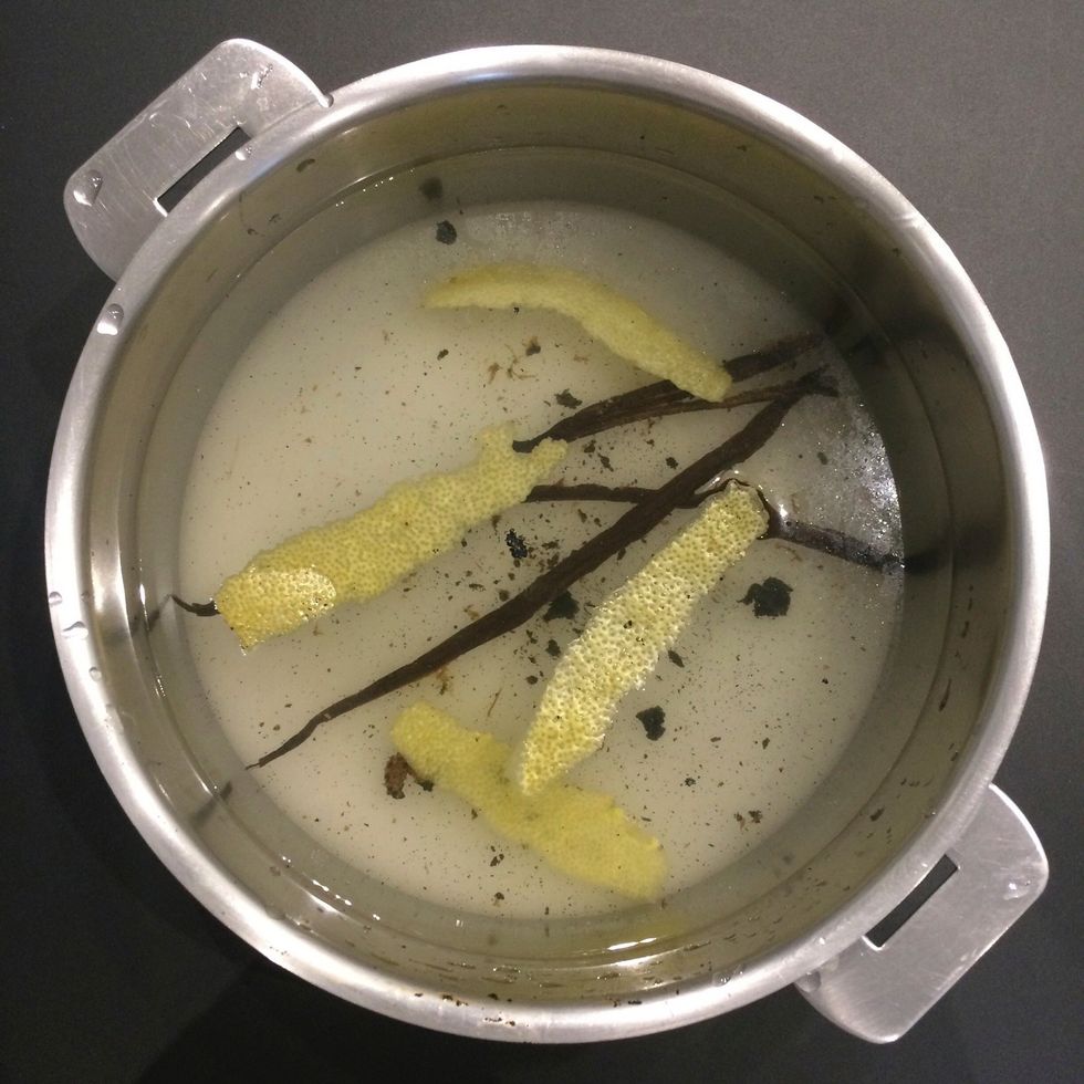 Prepare the syrup. Boil 5 mins