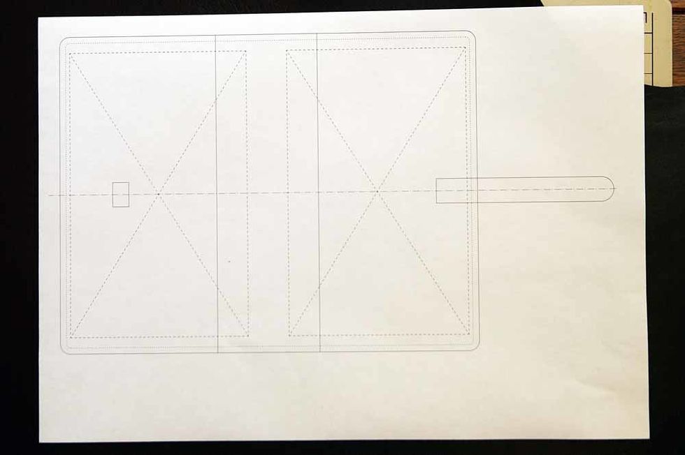 Prepare the template that is larger than the actual size of the bankbook.
