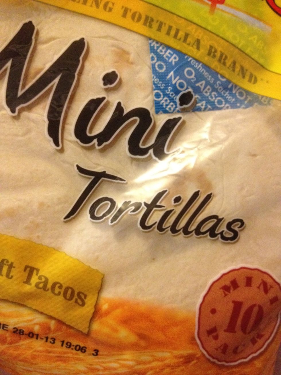 Prepare the tortillas via the packet instructions.