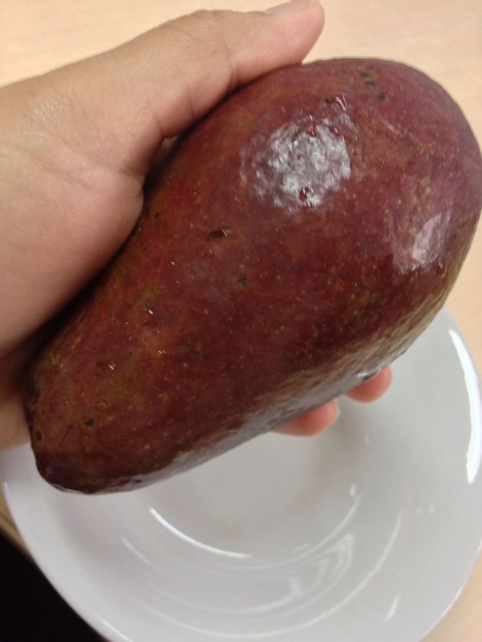 Prepare your ripe avocado, small to medium size