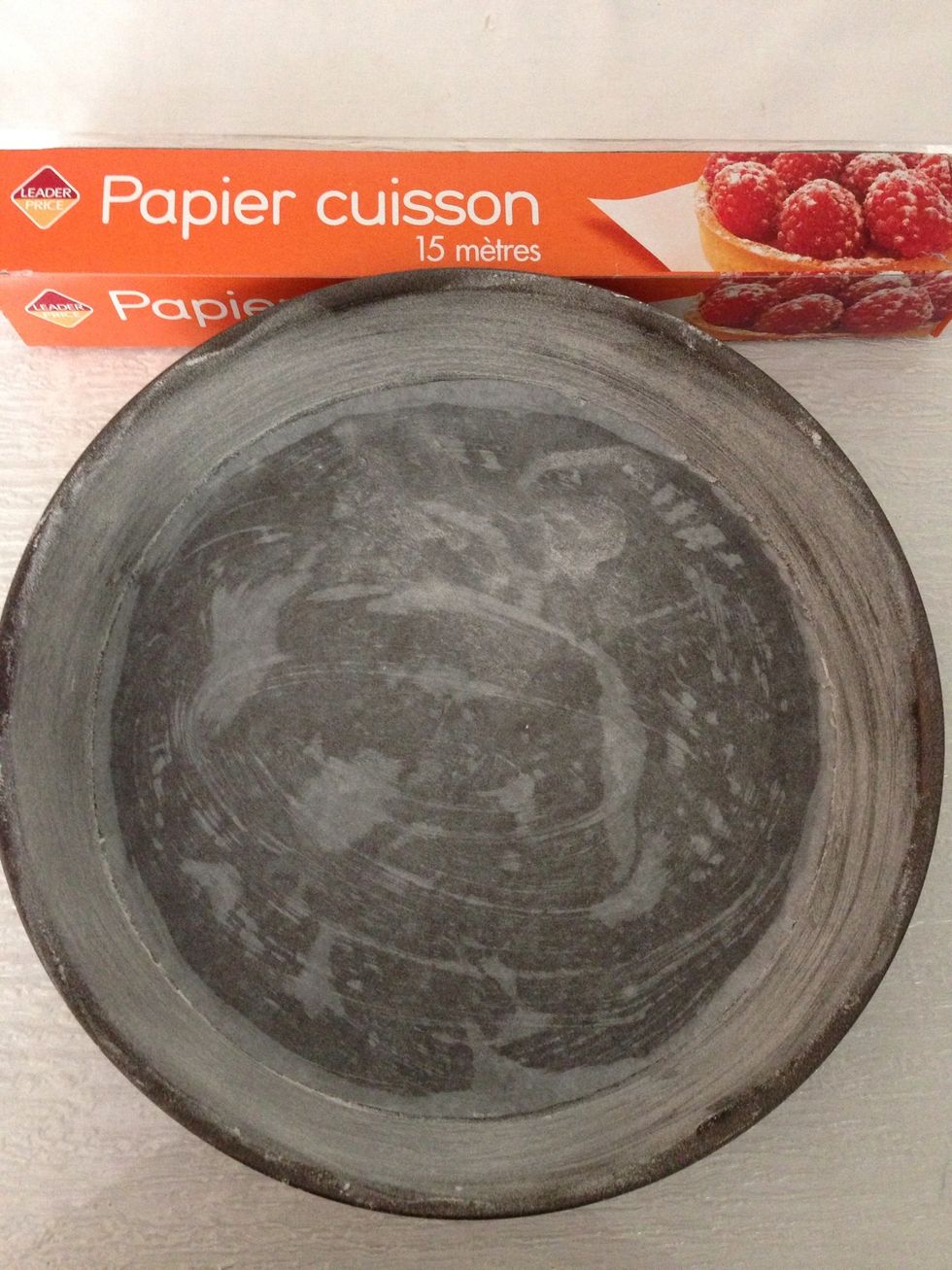 Prepare your tray. Either you spray it or u put butter flour. Then line the bottom with parchment paper