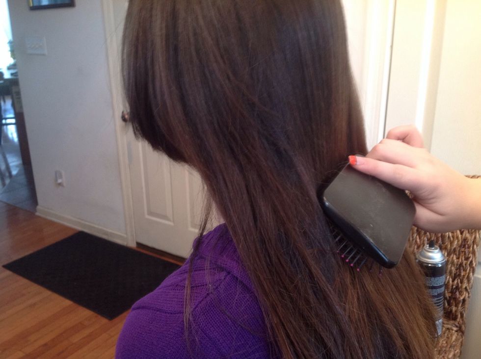 Preparing the hair: Brush out the hair so that there are not knots or tangles.