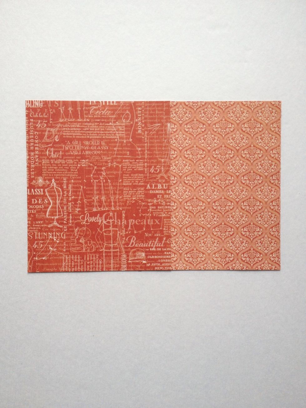 Press 5.5" paper firmly over the washi tape.