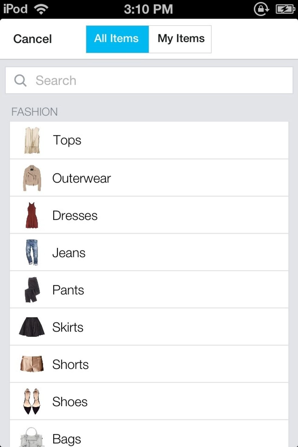 Press Add Item and u will see this. Hit one of the categorys.
