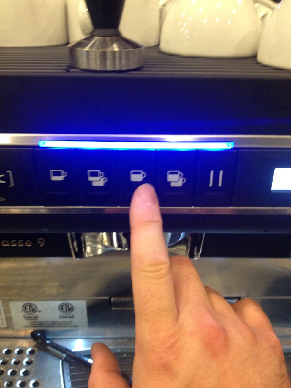 Press and hold the "C" Enter button until the screen shows coffee cleaning