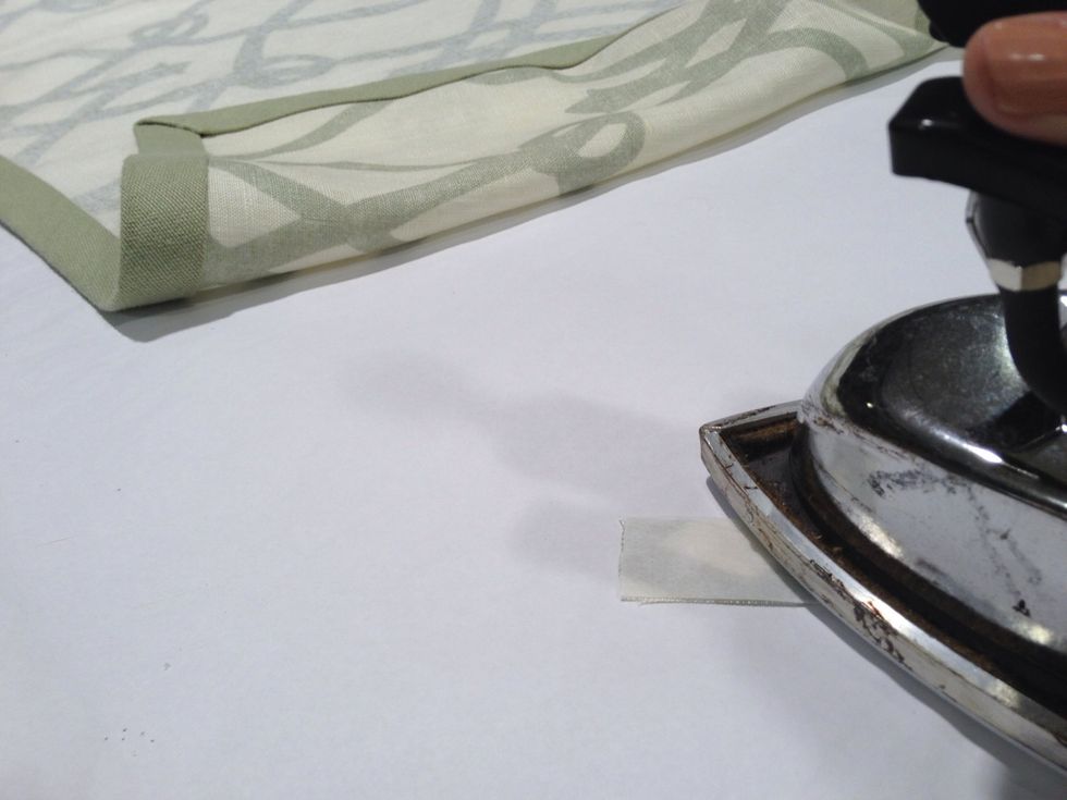 Press and steam with the iron.