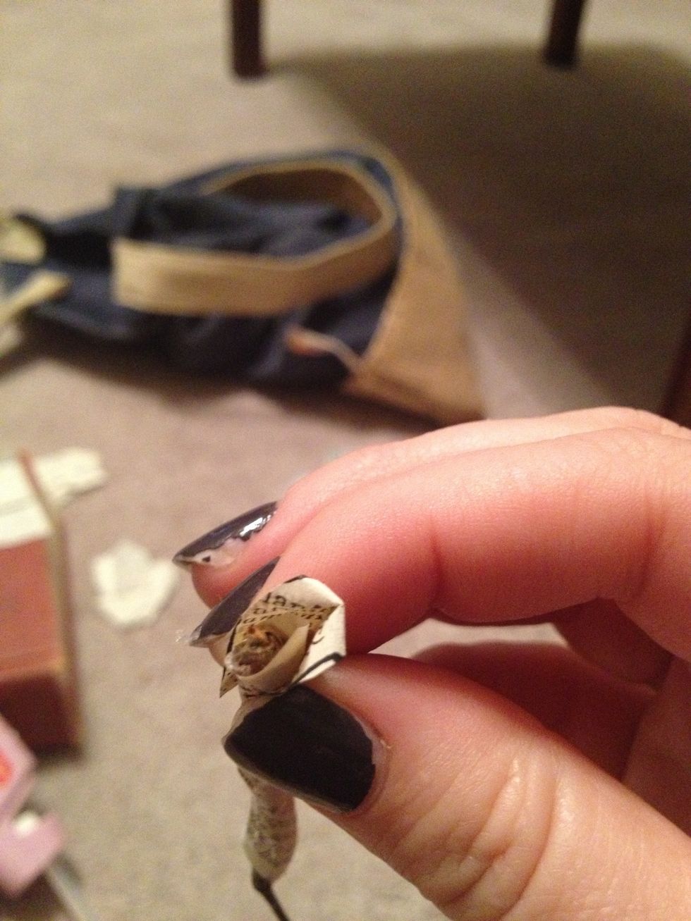 Press around the base paper