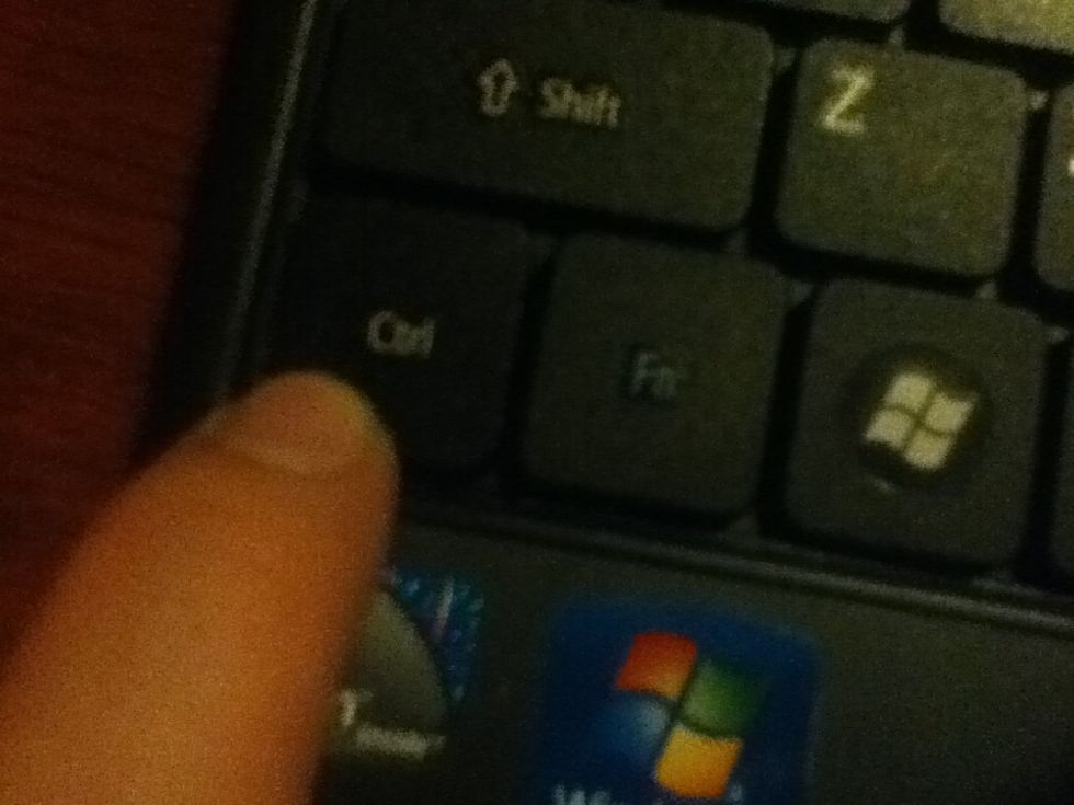 Press control (ctrl)