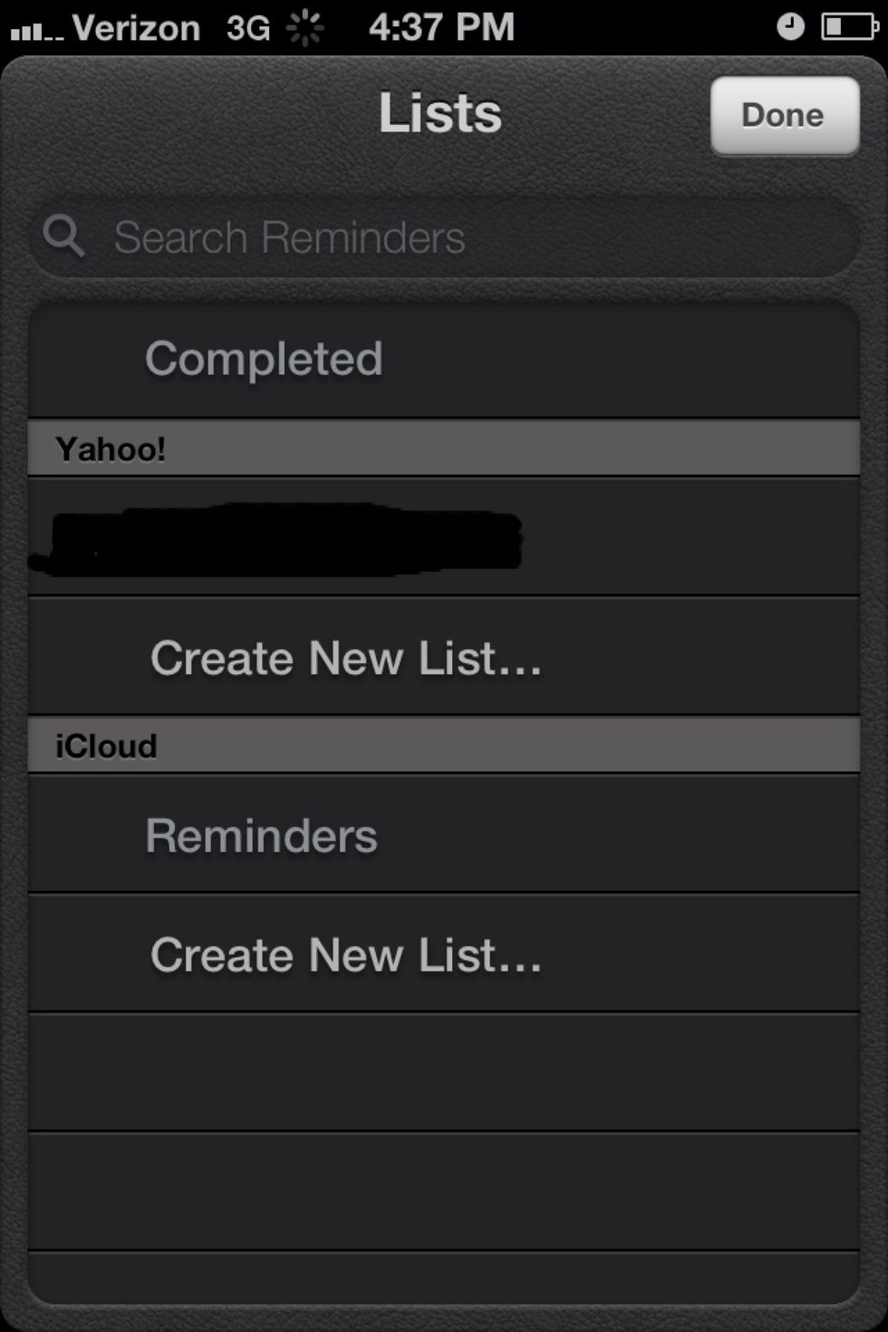 Press Create New List. Be sure to name it something Siri will easily recognize (not mess up) or confuse with another function ie; call, contact, find, etc