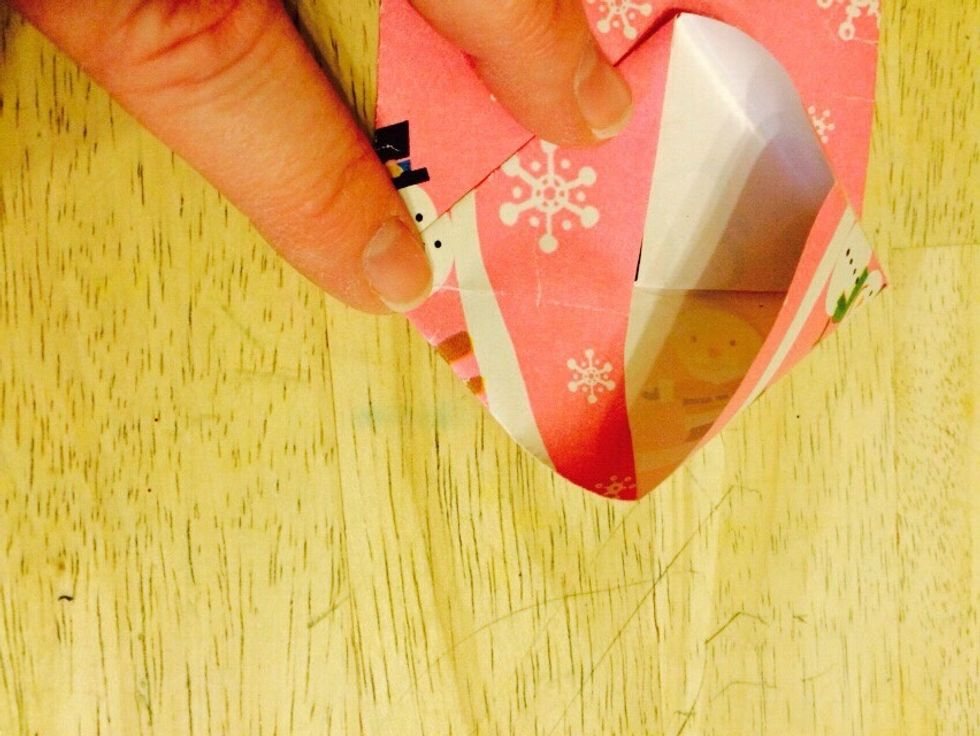 Press down each side.