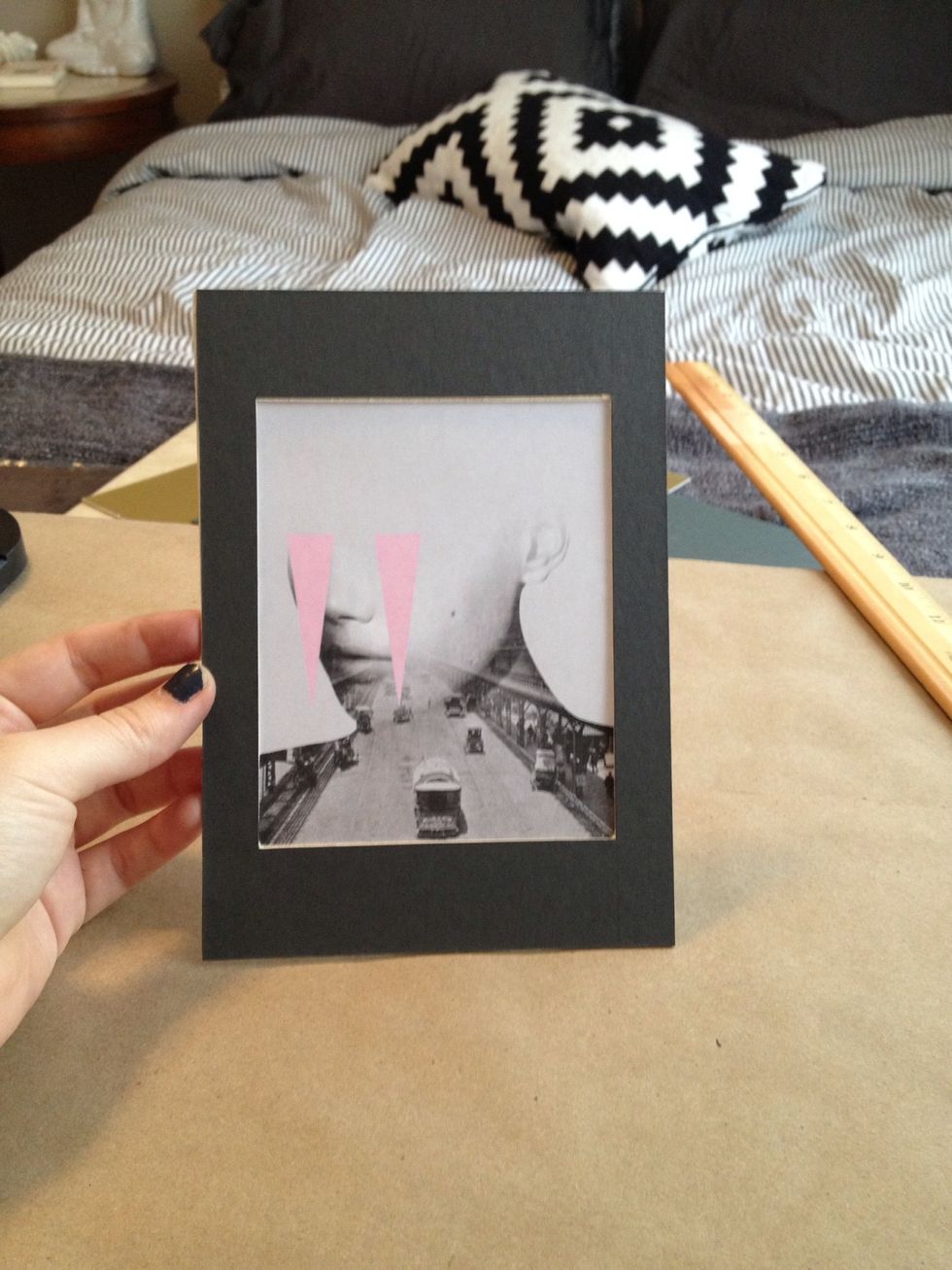 Press down on the sides to make sure the mat board is secure :)