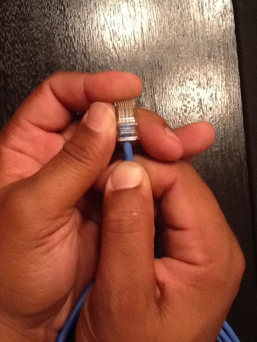 Press down on the top of the plug to make sure your pairs seat all the way to the top of the Mod plug.