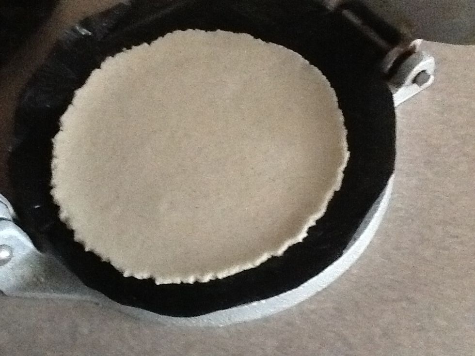 Press down your dough will look like this