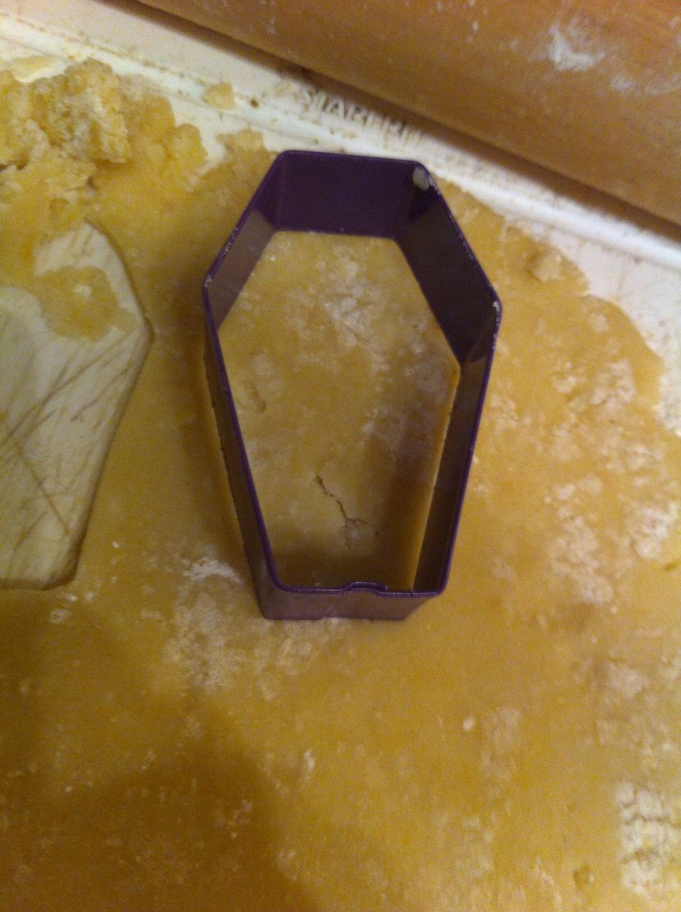 Press firmly into rolled dough