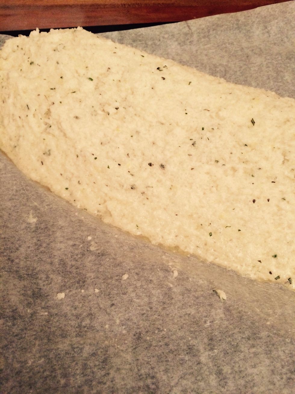 Press gently and flatten the surface, making sure there are no cracks or openings